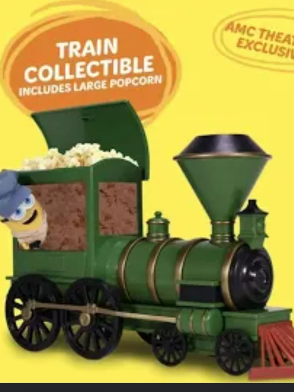 Minions Green Train Collectible Popcorn Toy 🎁🎉- AMC Exclusive